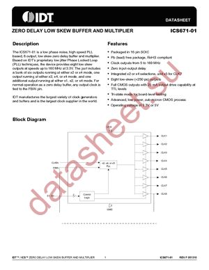 ICS671M-01LF datasheet  